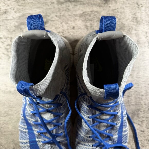 Nike Free Flyknit Mercurial Sneakers Men’s Shoes size 11.5 Gray/Blue 805554-003 - Picture 9 of 10